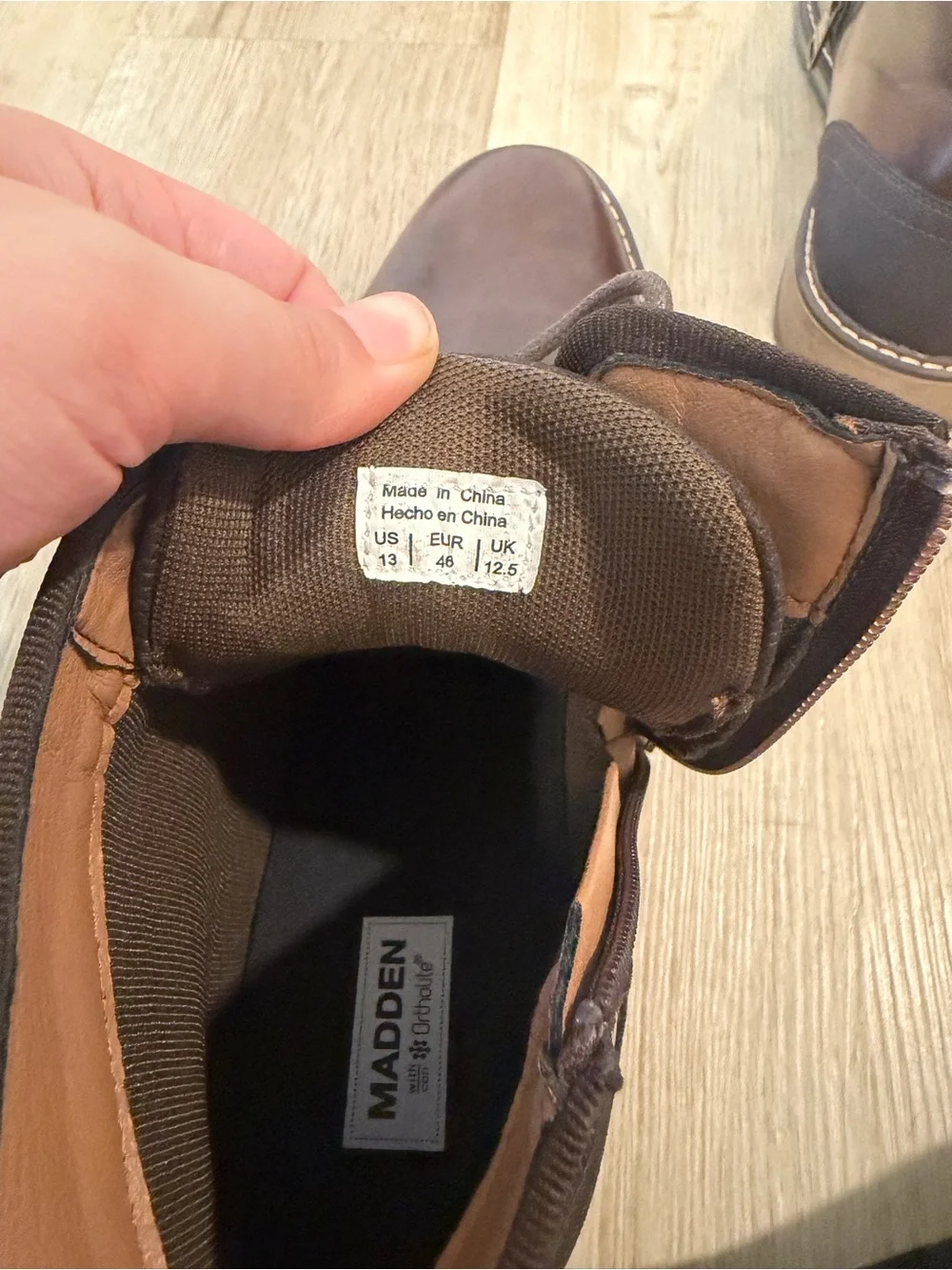 Steve Madden Men's Brown Leather Chukka Boots Size 13